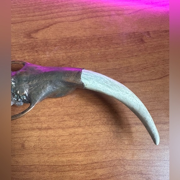 Stunning and Massive Crystal and Labradorite Copper Pendant with genuine antler - Picture 3 of 7